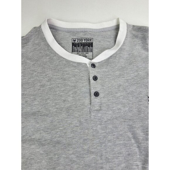 Zoo Your Unbreakable Size 4XLT Mens Triangle White Gray Colorblack Logo Henley - Picture 5 of 10